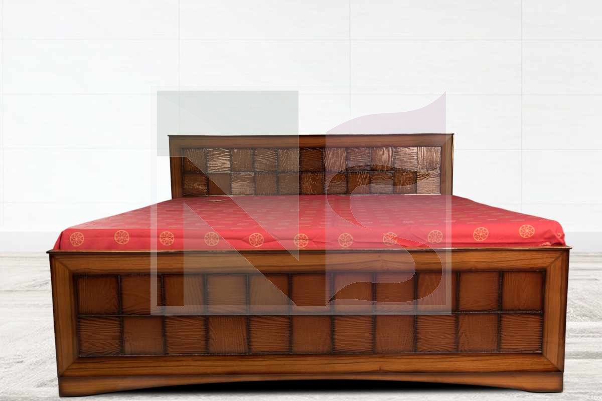 Chocolate Rough Finish King Bed 