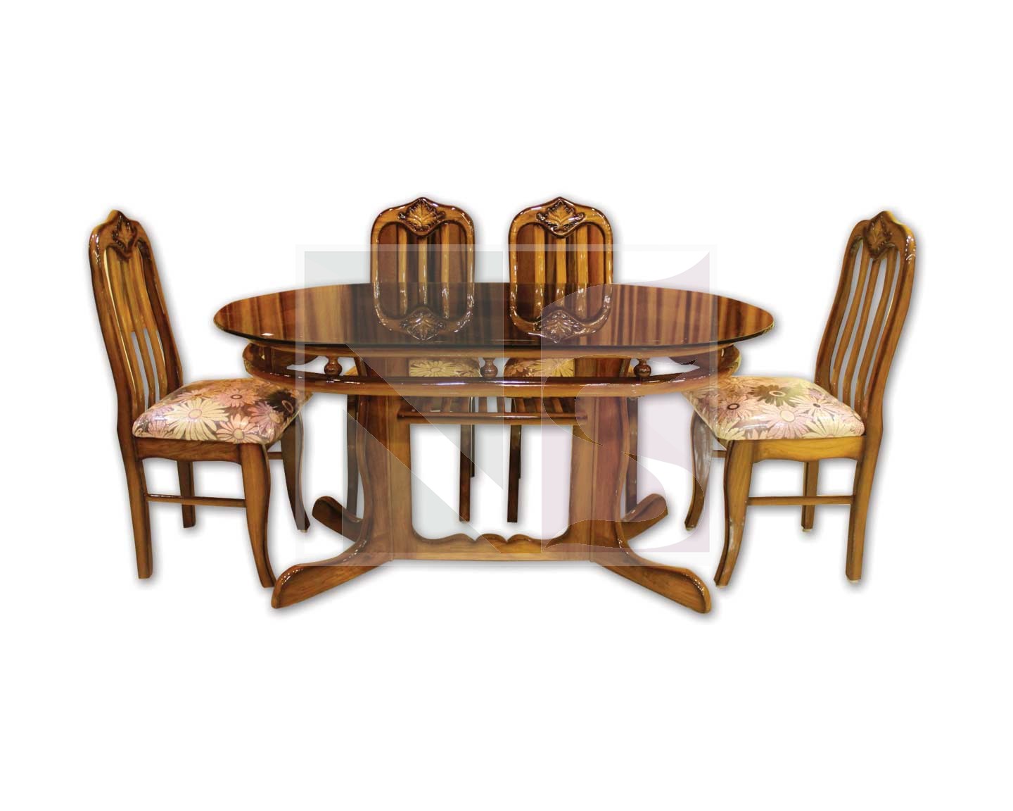 Gharitey Naksa Chairs / Double Motka Dining Table Set