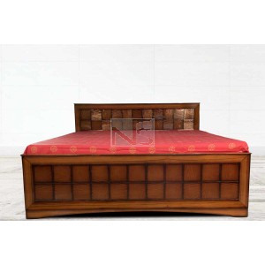 Chocolate Rough Finish King Bed 